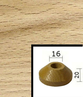 Кольцо массивное для обвода труб Pedross 16х20 Бук без покрытия